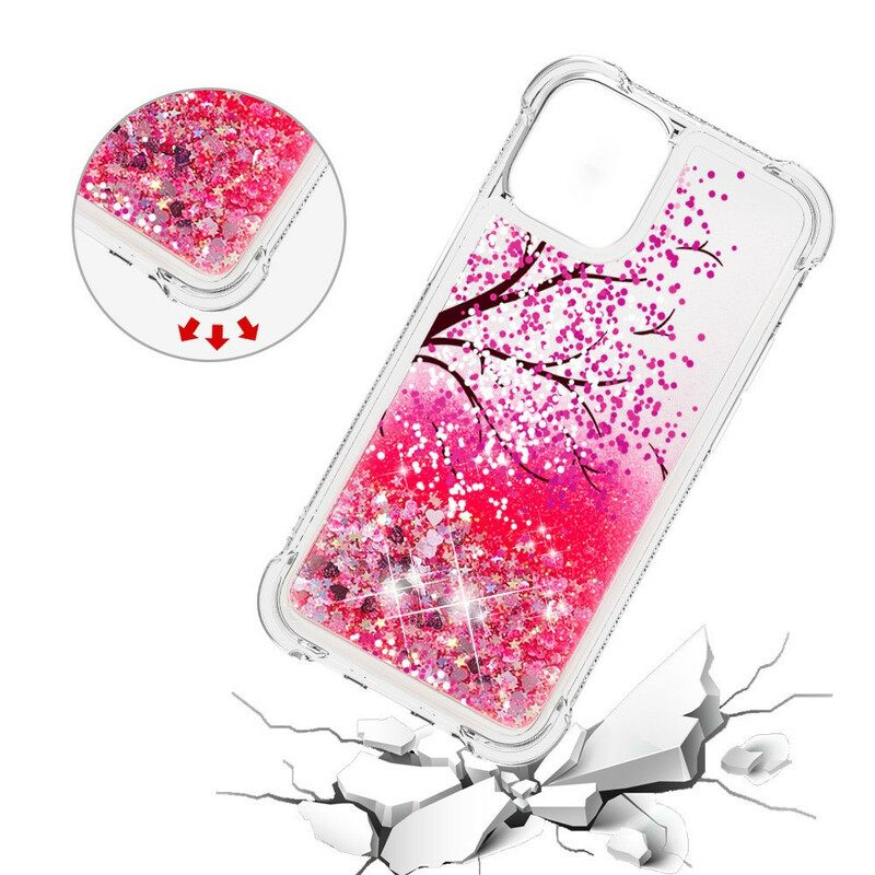 Kuori iPhone 13 Pro Max Glitter Tree