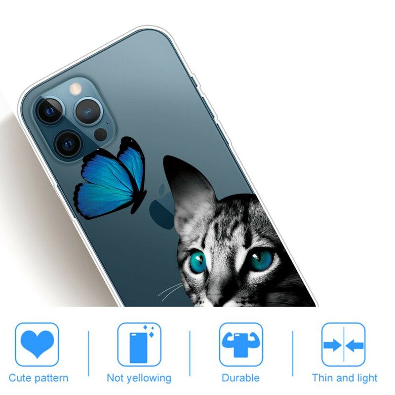 Kuori iPhone 13 Pro Max Kissa Ja Perhonen