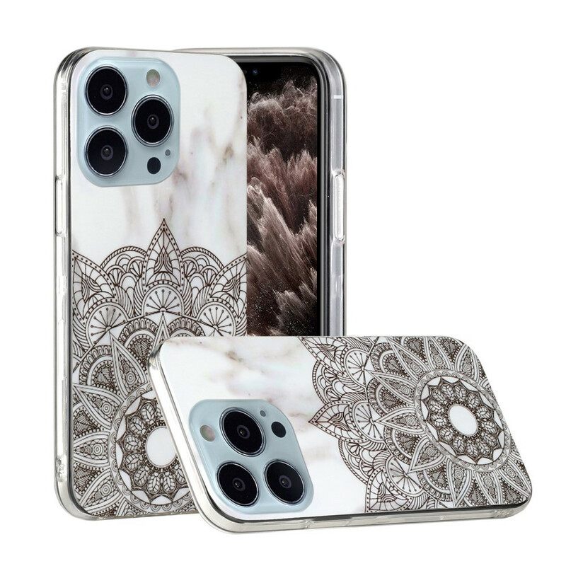 Kuori iPhone 13 Pro Max Marmoroitu Mandala