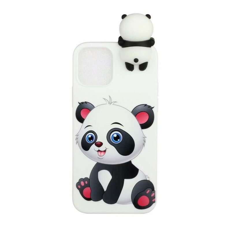 Kuori iPhone 13 Pro Max Söpö Panda 3d