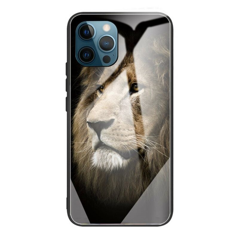 Kuori iPhone 13 Pro Max Tempered Glass Lion Head