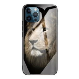 Kuori iPhone 13 Pro Max Tempered Glass Lion Head