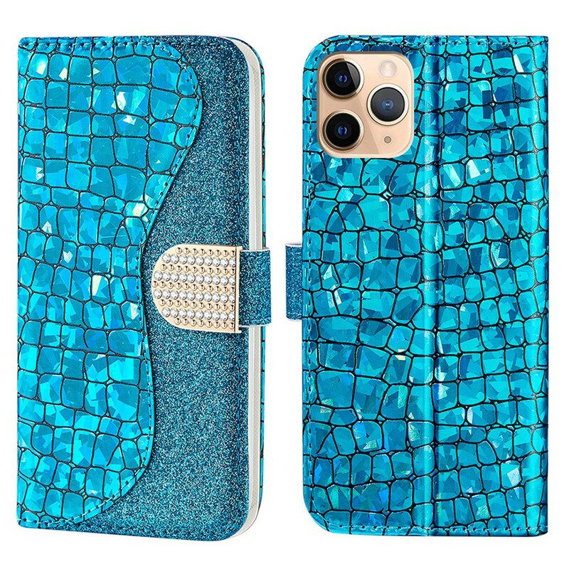 Nahkakotelo iPhone 13 Pro Max Croco Diamonds