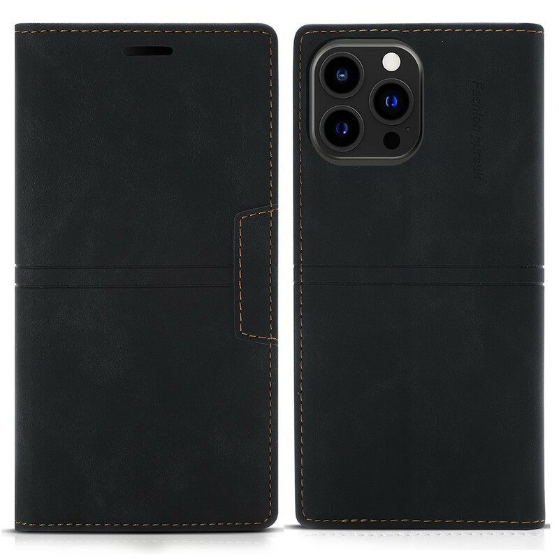 Puhelinkuoret iPhone 13 Pro Max Kotelot Flip Style Leather Couture Magneettilukko