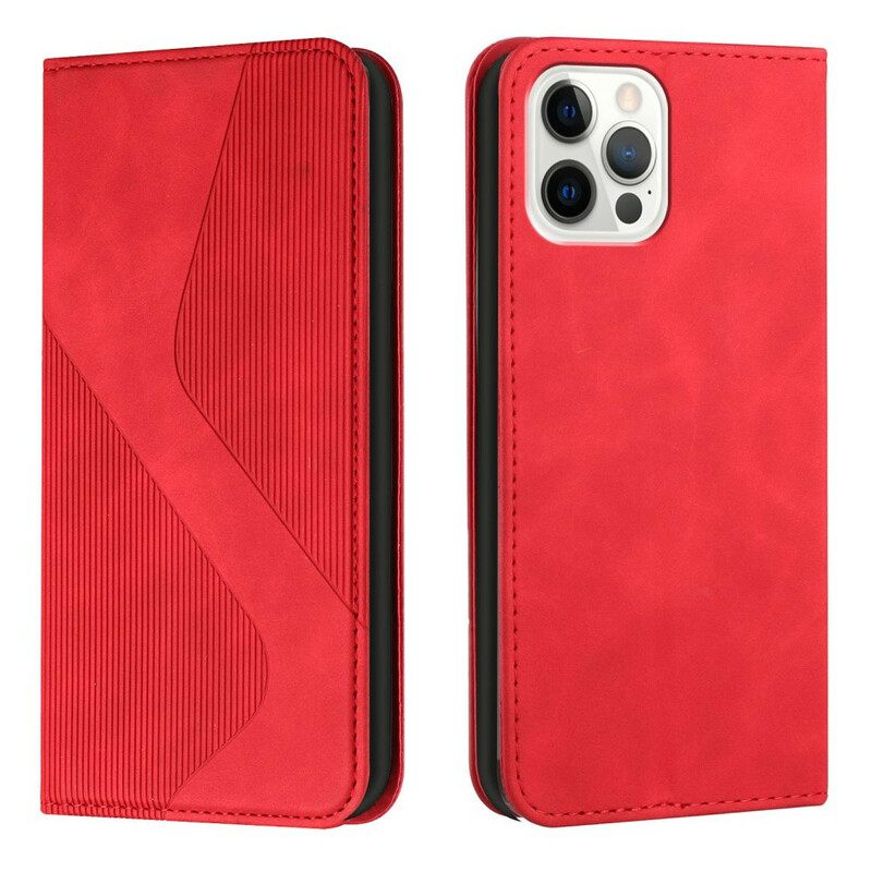 Puhelinkuoret iPhone 13 Pro Max Kotelot Flip Style Leather S-design