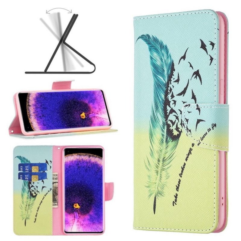 Flip Case Oppo Find X5 Lite Feather