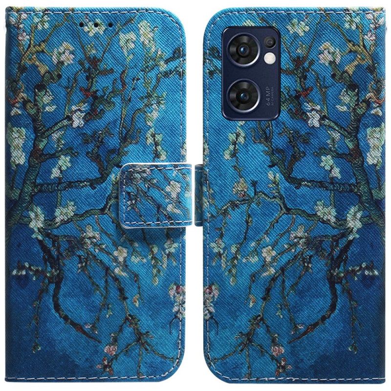 Flip Case Oppo Find X5 Lite Flower Tree Premium