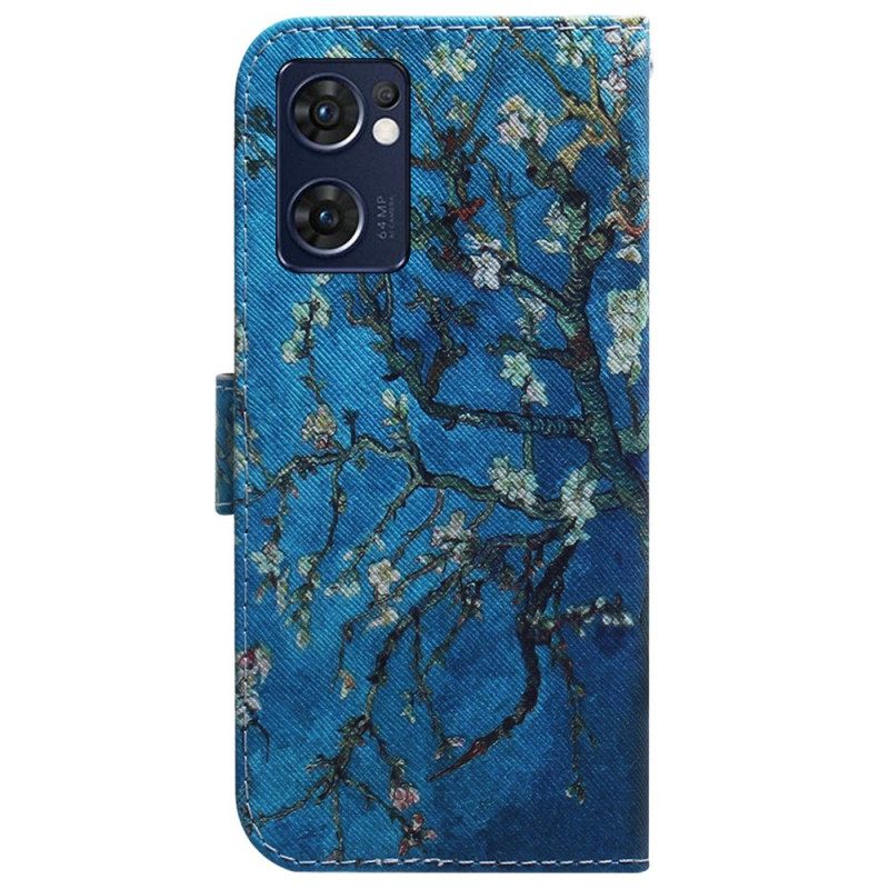 Flip Case Oppo Find X5 Lite Flower Tree Premium