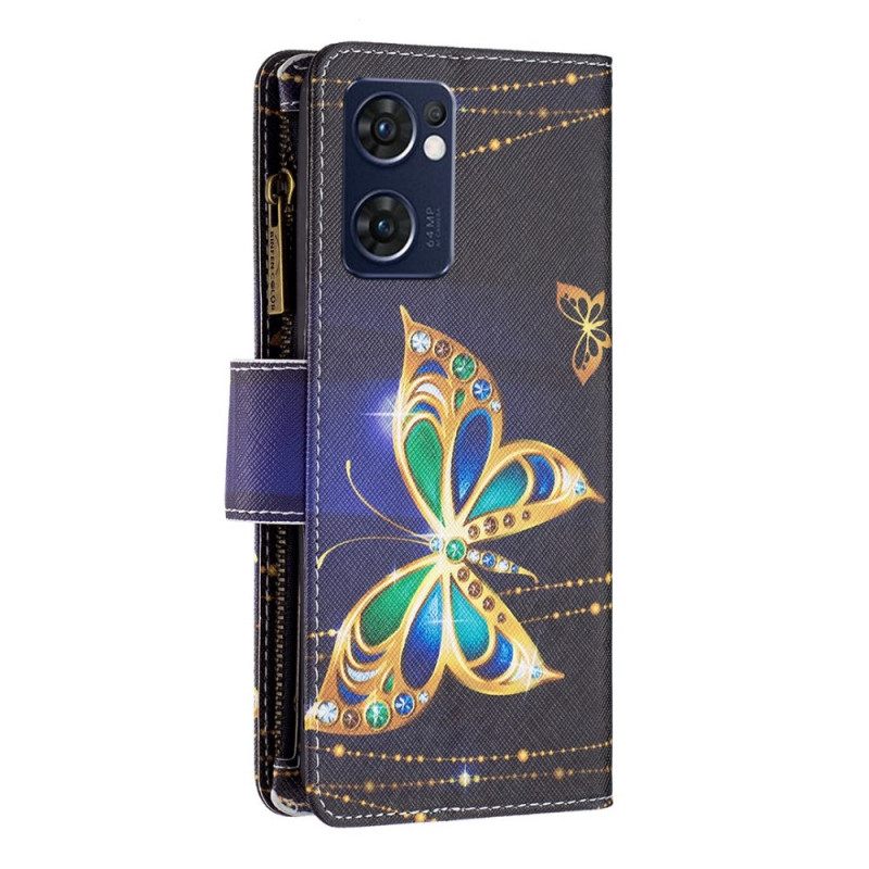 Flip Case Oppo Find X5 Lite Royal Butterfly Vetoketjullinen Pussi