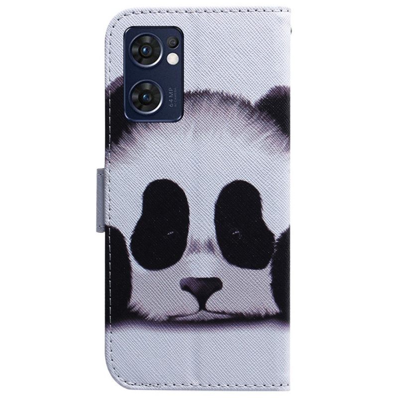 Kotelot Oppo Find X5 Lite Panda Kasvot