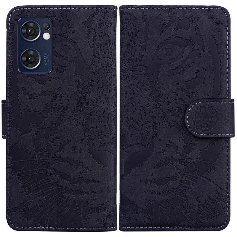 Kotelot Oppo Find X5 Lite Tiger Face Print