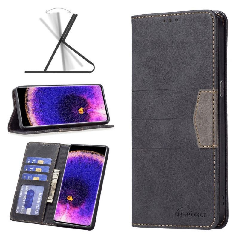 Puhelinkuoret Oppo Find X5 Lite Kotelot Flip Style Leather Binfen Color