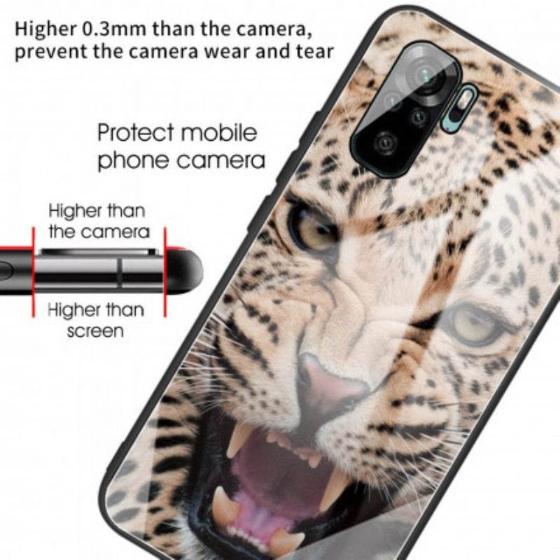 Case Xiaomi Redmi Note 10 / 10S Leopard Tempered Glass