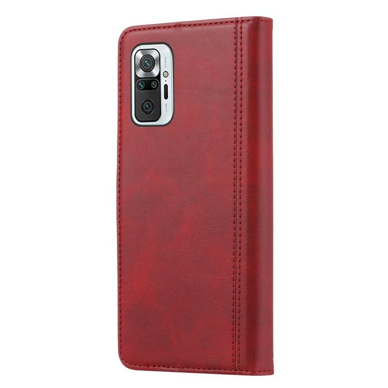 Flip Case Xiaomi Redmi Note 10 / 10S Etukorttipidike Ja Hihna