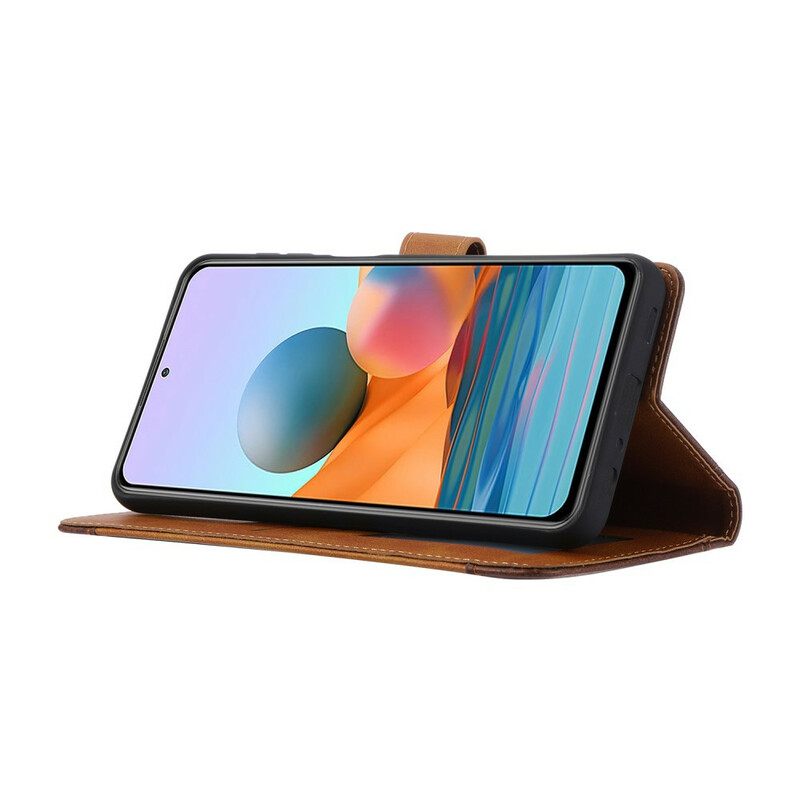 Flip Case Xiaomi Redmi Note 10 / 10S Etukorttipidike Ja Hihna