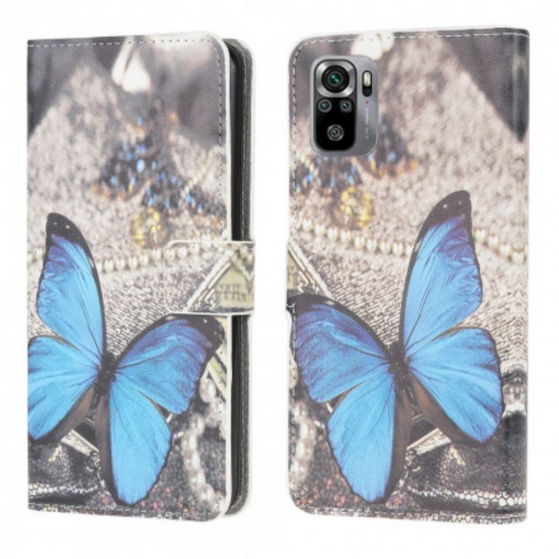 Kotelot Xiaomi Redmi Note 10 / 10S Blue Butterfly