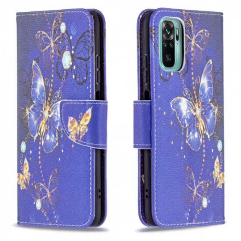 Kotelot Xiaomi Redmi Note 10 / 10S Golden Butterflies