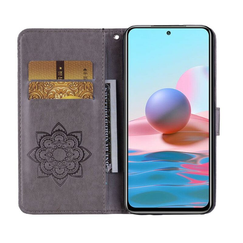 Kotelot Xiaomi Redmi Note 10 / 10S Owl Mandala Ja Lanyard