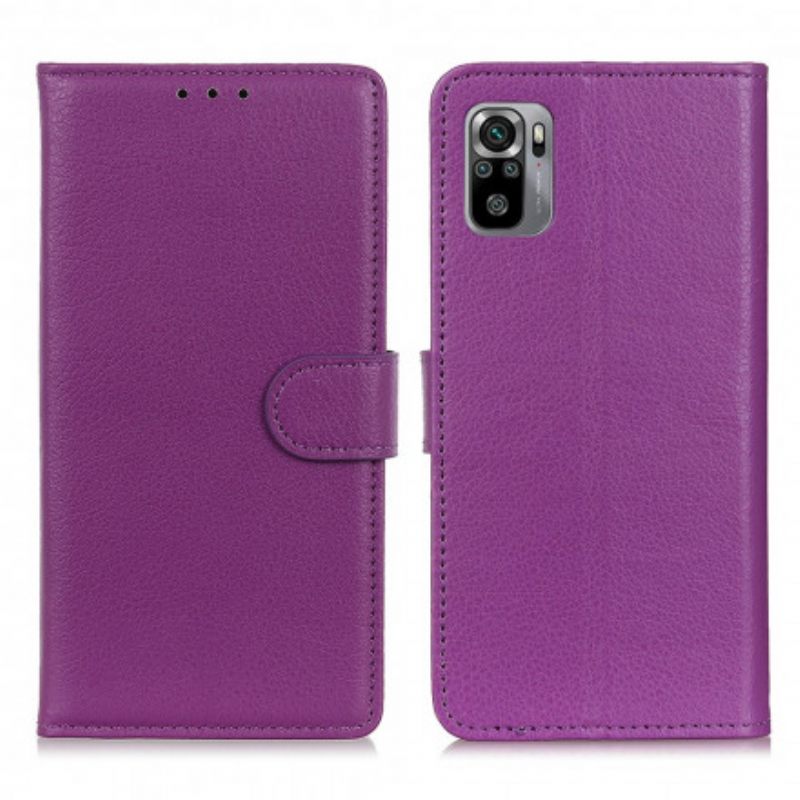 Kotelot Xiaomi Redmi Note 10 / 10S Premium Litchi Leather Effect