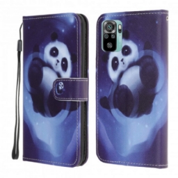 Kotelot Xiaomi Redmi Note 10 / 10S Suojaketju Kuori Panda Space Lanyard