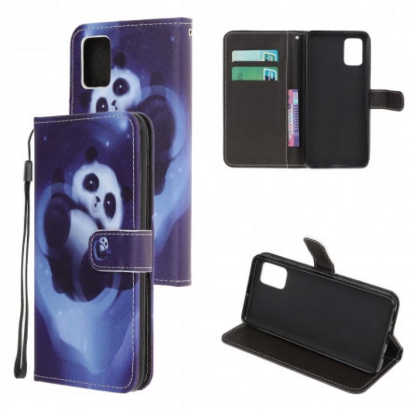 Kotelot Xiaomi Redmi Note 10 / 10S Suojaketju Kuori Panda Space Lanyard