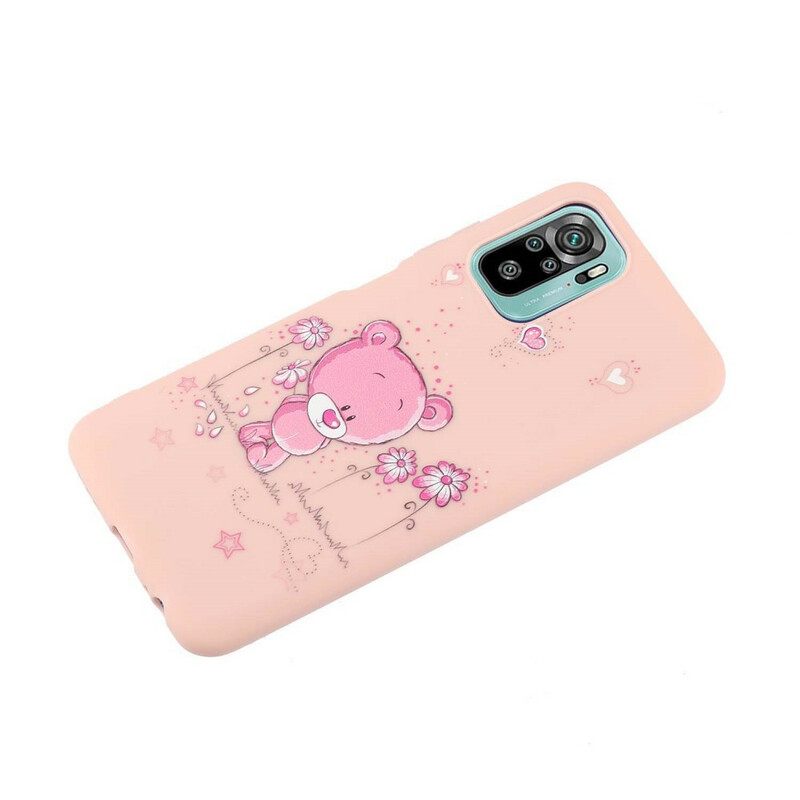 Kuori Xiaomi Redmi Note 10 / 10S Bear Kiss Lanyardin Kanssa