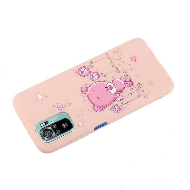 Kuori Xiaomi Redmi Note 10 / 10S Bear Kiss Lanyardin Kanssa