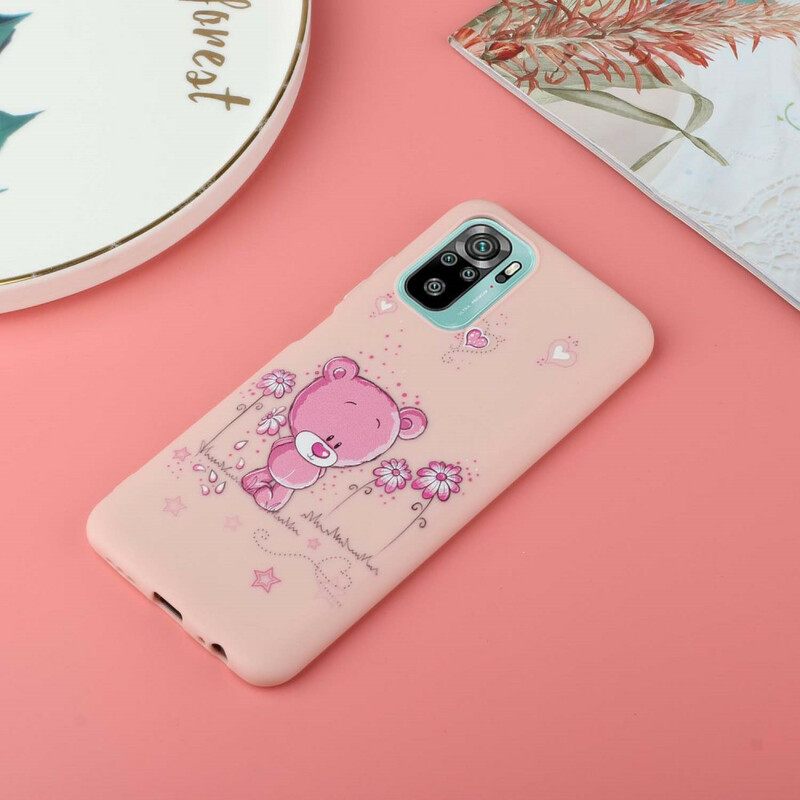 Kuori Xiaomi Redmi Note 10 / 10S Bear Kiss Lanyardin Kanssa