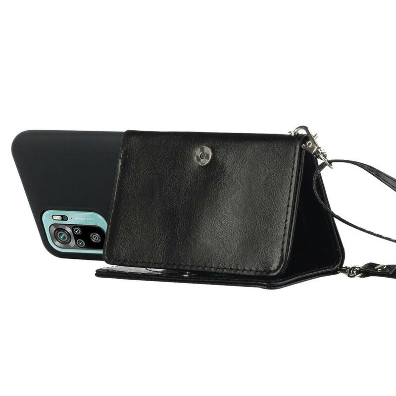 Kuori Xiaomi Redmi Note 10 / 10S Crossbody Kortin Haltija