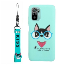 Kuori Xiaomi Redmi Note 10 / 10S Dog Ja Lanyard Kiss