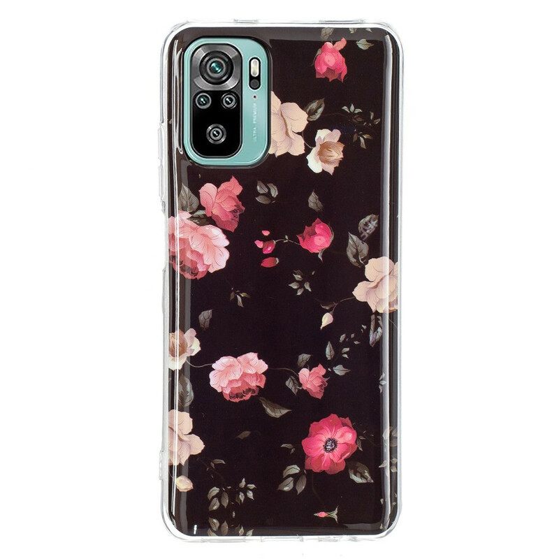 Kuori Xiaomi Redmi Note 10 / 10S Fluorescent Liberty Flowers