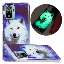 Kuori Xiaomi Redmi Note 10 / 10S Fluorescent Wolf Sarja