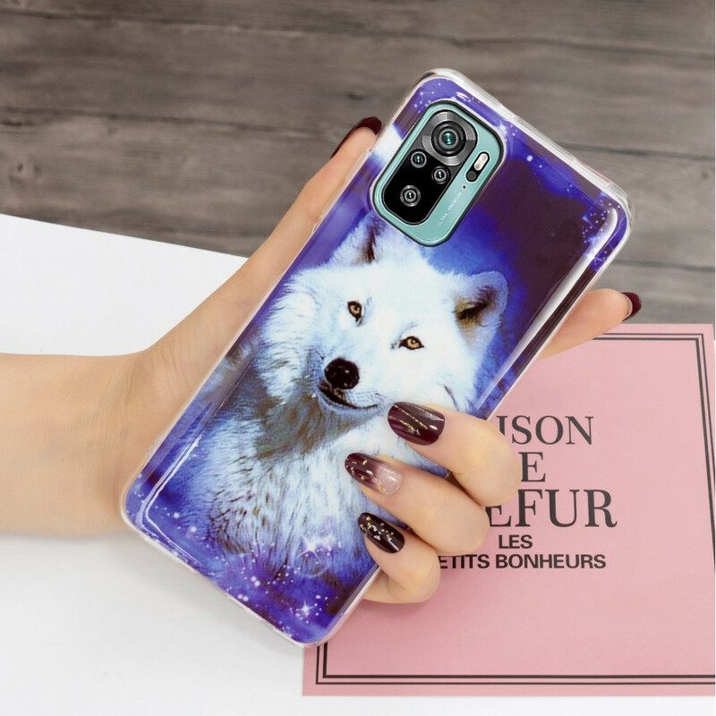 Kuori Xiaomi Redmi Note 10 / 10S Fluorescent Wolf Sarja