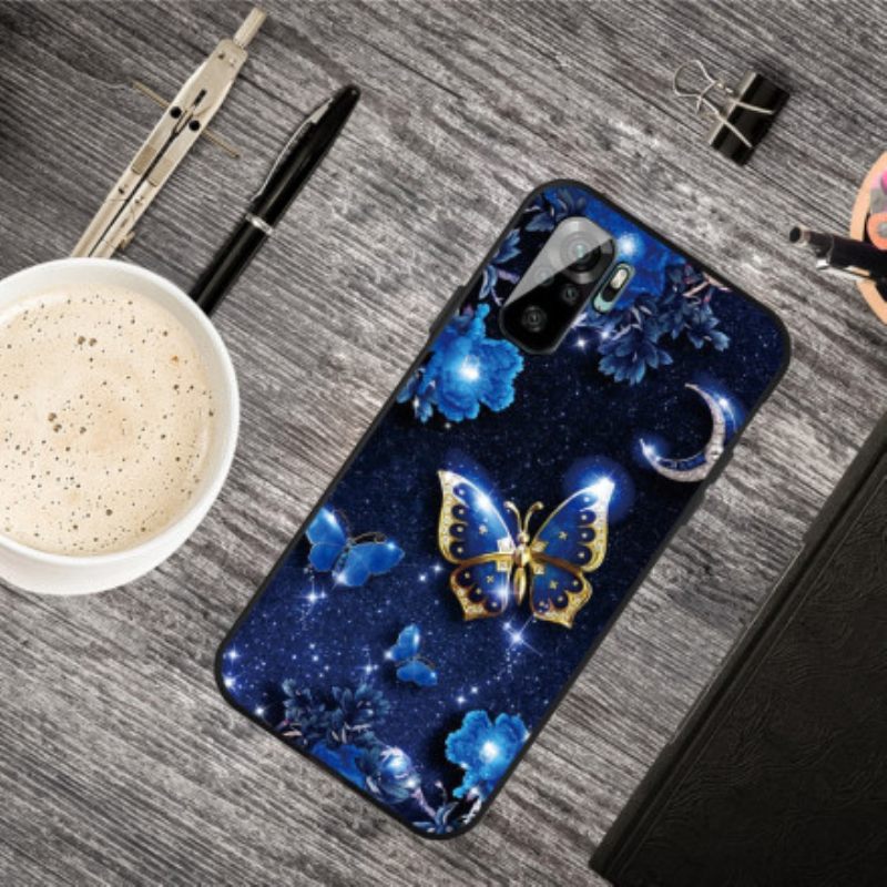 Kuori Xiaomi Redmi Note 10 / 10S Golden Butterfly