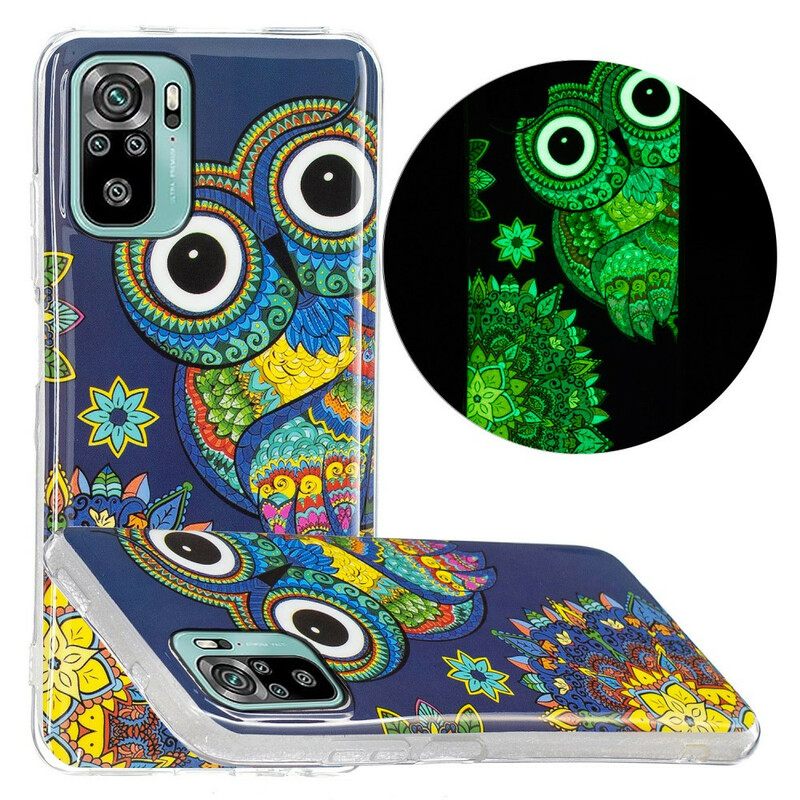 Kuori Xiaomi Redmi Note 10 / 10S Owl Fluoresoiva Mandala