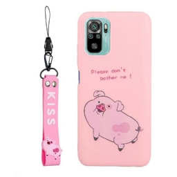 Kuori Xiaomi Redmi Note 10 / 10S Pig Ja Lanyard Kiss