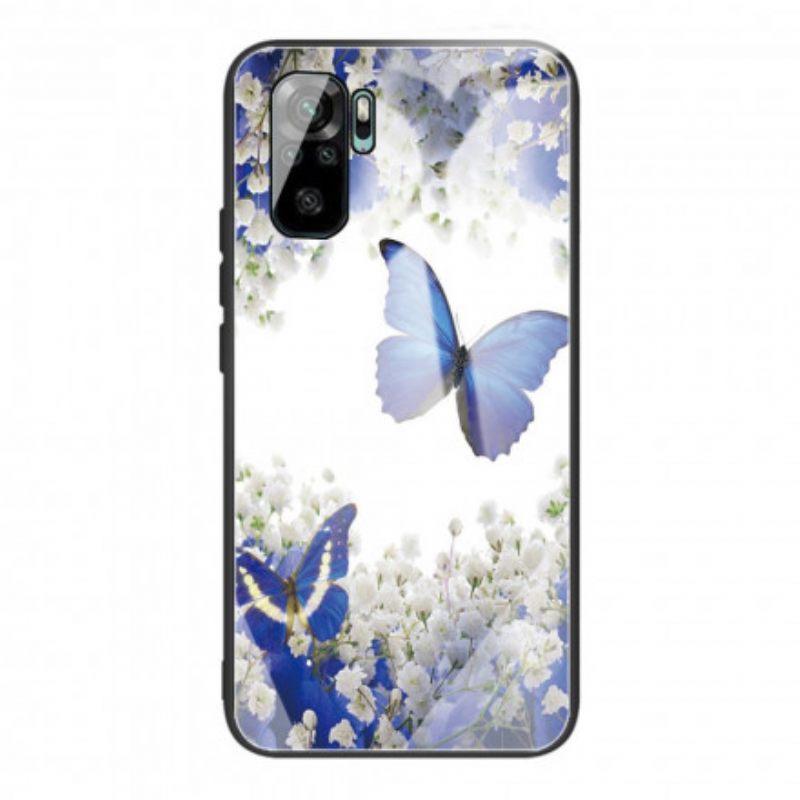 Kuori Xiaomi Redmi Note 10 / 10S Tempered Glass Butterflies Design