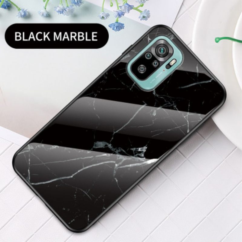 Kuori Xiaomi Redmi Note 10 / 10S Tempered Glass Marble Colors