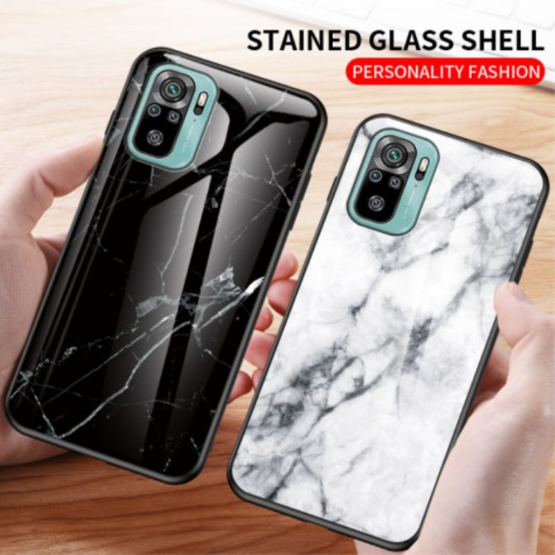 Kuori Xiaomi Redmi Note 10 / 10S Tempered Glass Marble Colors