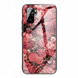 Kuori Xiaomi Redmi Note 10 / 10S Tempered Glass Rose Flowers