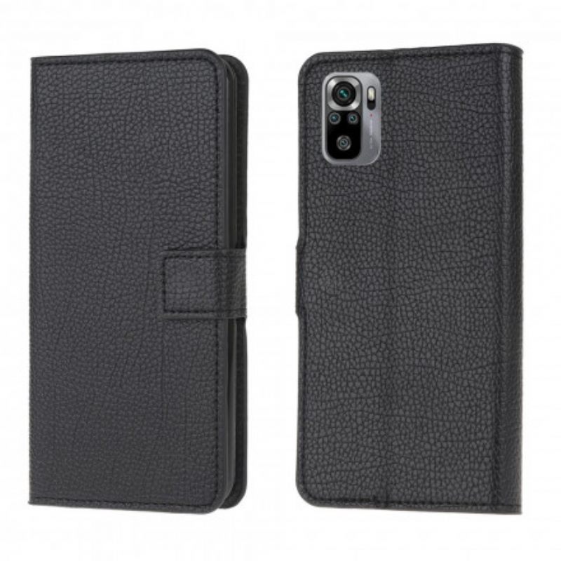 Nahkakotelo Xiaomi Redmi Note 10 / 10S Litchi Grain Leather Effect