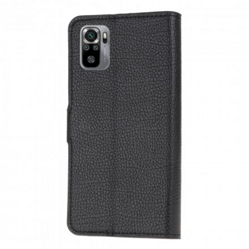 Nahkakotelo Xiaomi Redmi Note 10 / 10S Litchi Grain Leather Effect