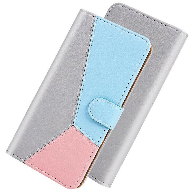 Nahkakotelo Xiaomi Redmi Note 10 / 10S Tricolor Leather Effect