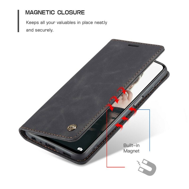 Puhelinkuoret Xiaomi Redmi Note 10 / 10S Kotelot Flip Caseme Nahkaefekti