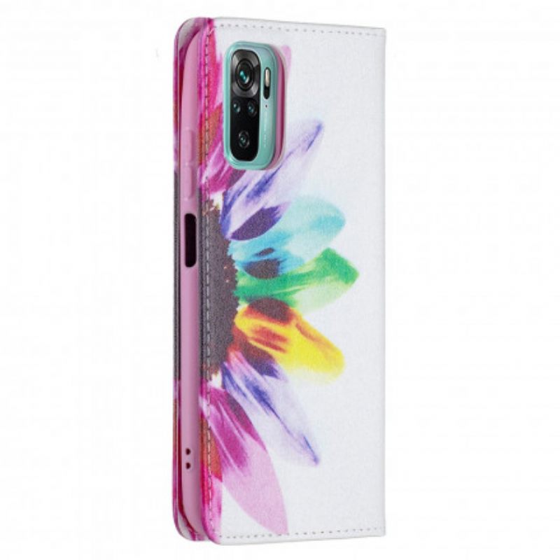 Puhelinkuoret Xiaomi Redmi Note 10 / 10S Kotelot Flip Flower Watercolour