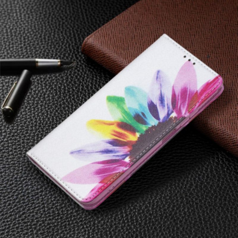 Puhelinkuoret Xiaomi Redmi Note 10 / 10S Kotelot Flip Flower Watercolour