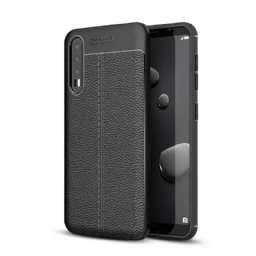 Case Huawei P20 Pro Nahkaefekti Litsi Kaksinkertainen Linja