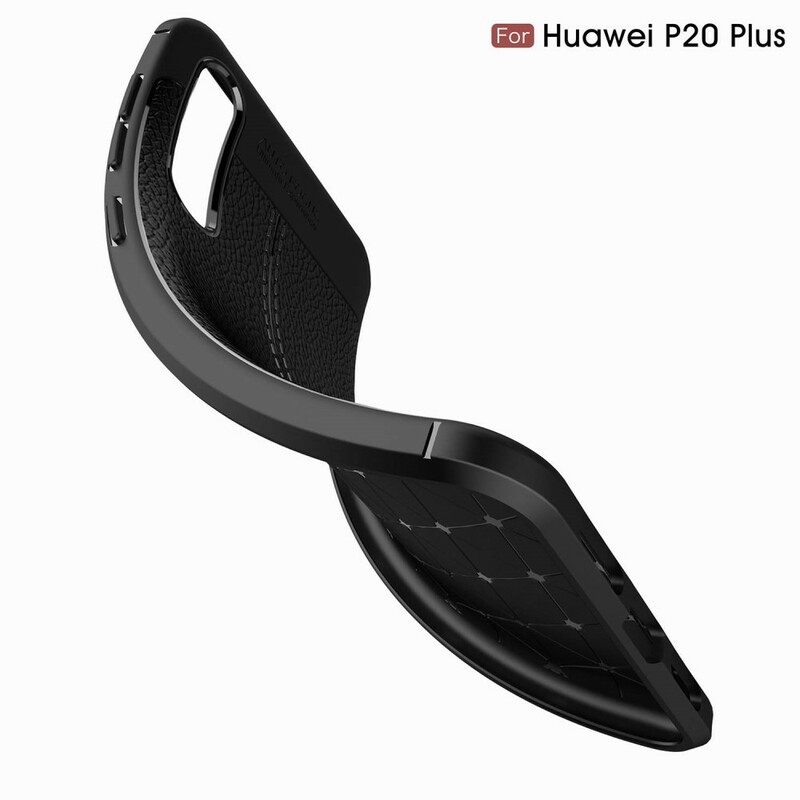 Case Huawei P20 Pro Nahkaefekti Litsi Kaksinkertainen Linja