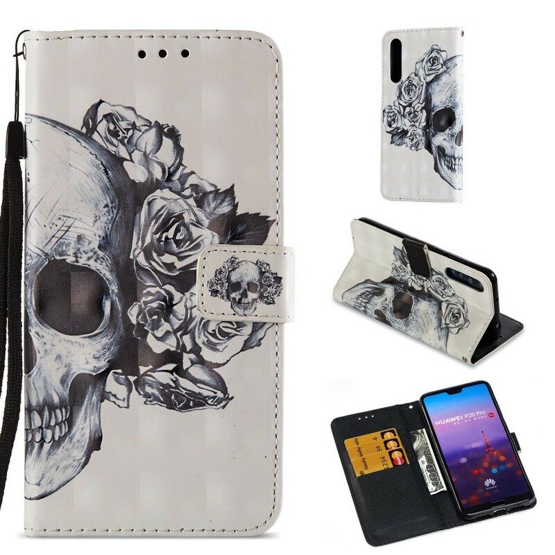 Flip Case Huawei P20 Pro 3d Kukkakallo