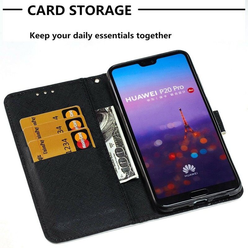 Flip Case Huawei P20 Pro 3d Kukkakallo